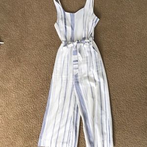 Stripped Linen Jumpsuit